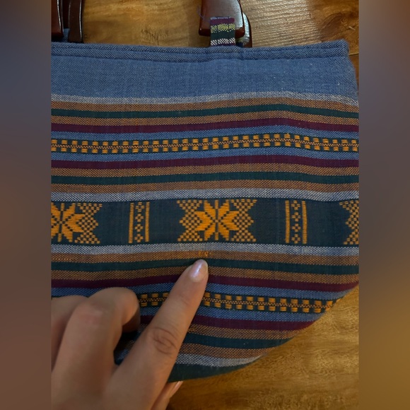 Halys Handwoven stripped abstract pattern mini Handbag - Picture 9 of 10